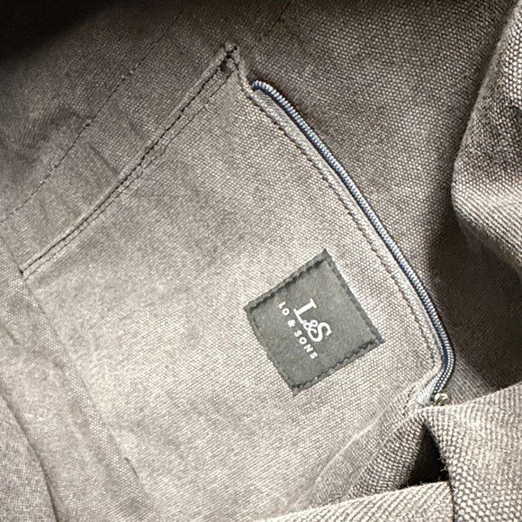 Set of 2 Lo & Sons Catalina Gray Canvas Tote Bags - Picture 2 of 6